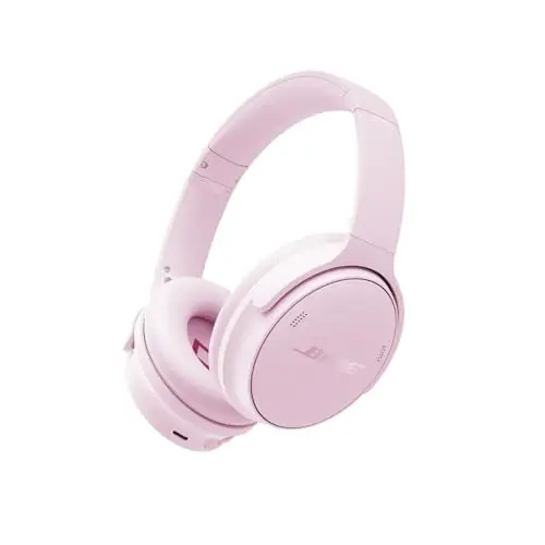 Bose QuietComfort Headphones - Simsiz Bluetooth Quloqchinlar, Faol Quloq usti shovqinni bekor qiluvchi va Mikrofon, USB-C zaryadlash, Chuqur Bass, 24 soatgacha ijro etish vaqti, Petal Pushti - Cheklangan nashr rangi - 1