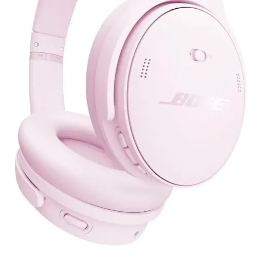 Bose QuietComfort Headphones - Simsiz Bluetooth Quloqchinlar, Faol Quloq usti shovqinni bekor qiluvchi va Mikrofon, USB-C zaryadlash, Chuqur Bass, 24 soatgacha ijro etish vaqti, Petal Pushti - Cheklangan nashr rangi - 5