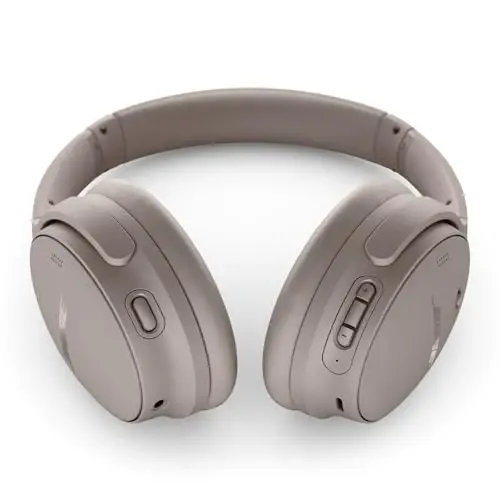 Bose QuietComfort Headphones - Simsiz Bluetooth Quloqchinlar, Faol Quloq usti Tovushni bekor qilish va Mikrofon, USB-C Zaryadlash, Chuqur Bass, 24 soatgacha O'yin vaqti, Qumtosh - 4