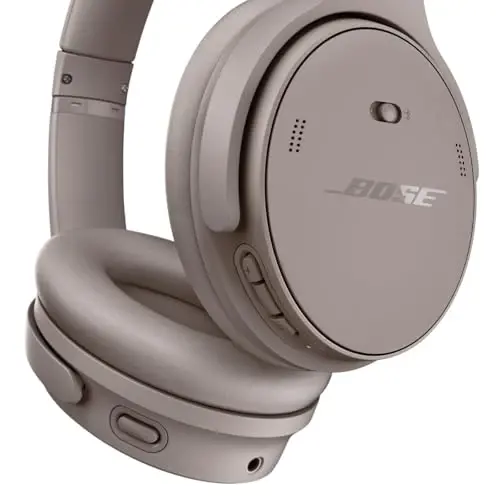 Bose QuietComfort Headphones - Simsiz Bluetooth Quloqchinlar, Faol Quloq usti Tovushni bekor qilish va Mikrofon, USB-C Zaryadlash, Chuqur Bass, 24 soatgacha O'yin vaqti, Qumtosh - 5
