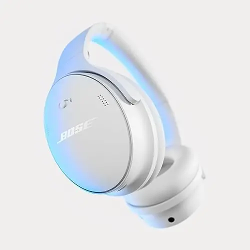 Bose QuietComfort Headphones - Simsiz Bluetooth Quloqchinlar, Faol Quloq Ustidagi Tovushni Bekor Qilish va Mikrofon, USB-C Zaryadlash, Chuqur Bass, 24 Soatgacha O'yin Vaqti, Oq Tutun - 2