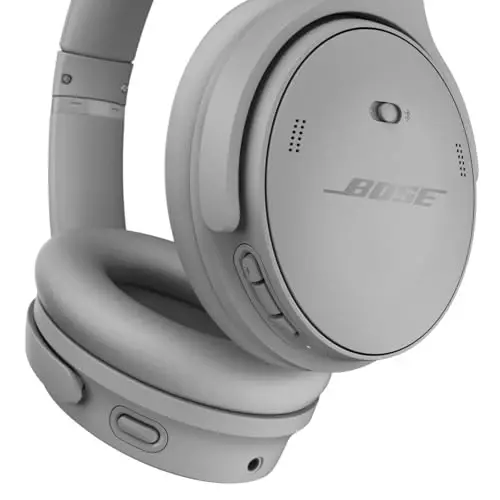 Bose QuietComfort Headphones - Simsiz Bluetooth Quloqchinlar, Faol Quloqni Bekituvchi va Mikrofon, USB-C Zaryadlash, Chuqur Bass, 24 Soatgacha O'yin Vaqti, Oy Yorug'ligi Kulrang - Cheklangan Nashr Rangi - 5