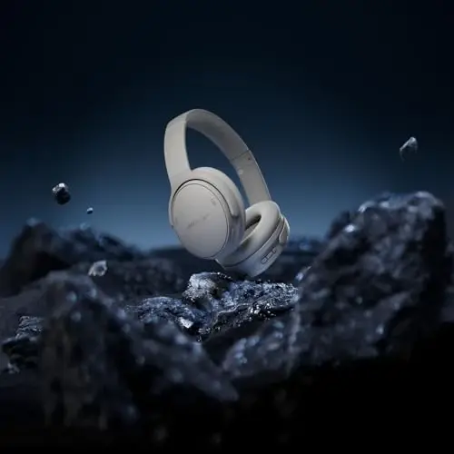 Bose QuietComfort Headphones - Simsiz Bluetooth Quloqchinlar, Faol Quloqni Bekituvchi va Mikrofon, USB-C Zaryadlash, Chuqur Bass, 24 Soatgacha O'yin Vaqti, Oy Yorug'ligi Kulrang - Cheklangan Nashr Rangi 