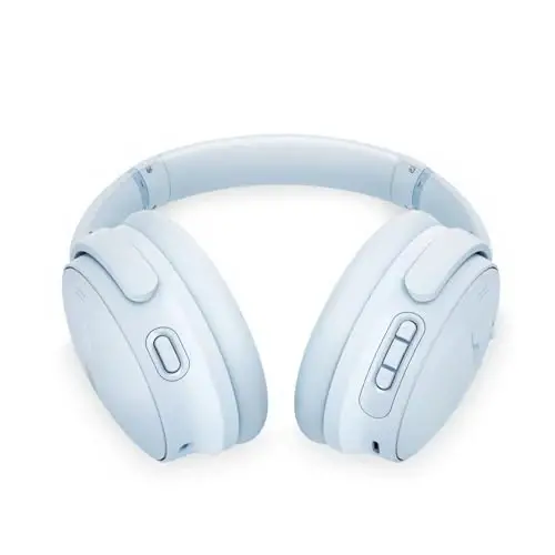Bose QuietComfort Headphones - Wireless Bluetooth Headphones, Active Over Ear Noise Cancelling and Mic, USB-C Charging, Deep Bass, Up to 24 Hours of Playtime, Ice Blue - Limited Edition Color - 4