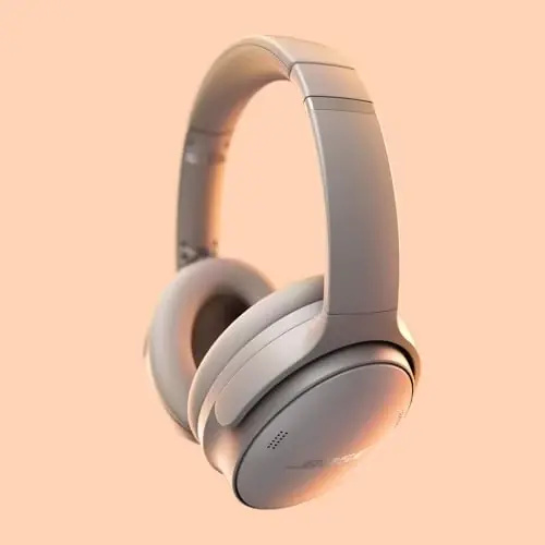 Bose QuietComfort Headphones - Wireless Bluetooth Headphones, Active Over Ear Noise Cancelling and Mic, USB-C Charging, Deep Bass, Up to 24 Hours of Playtime, Sandstone - 2