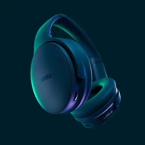 Bose QuietComfort Headphones - Wireless Bluetooth Headphones, Active Over Ear Noise Cancelling and Mic, USB-C Charging, Deep Bass, Up to 24 Hours of Playtime, Twilight Blue - Limited Edition Color - BOSE (1)