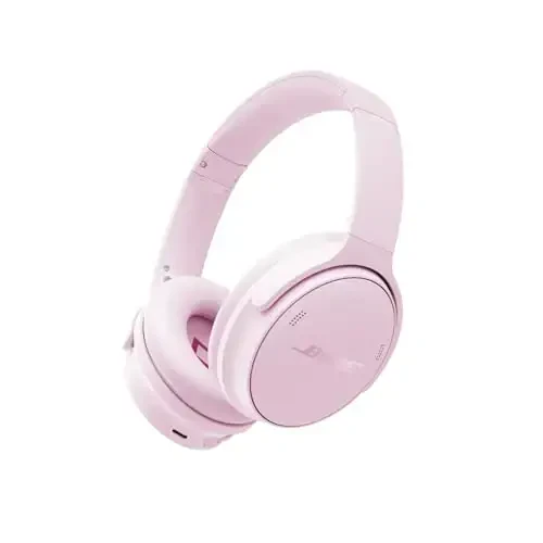 Bose QuietComfort Headphones - Wireless Bluetooth Headphones, Active Over Ear Noise Cancelling and Mic, USB-C Charging, Deep Bass, Up to 24 Hours of Playtime, Petal Pink - Limited Edition Color - 1