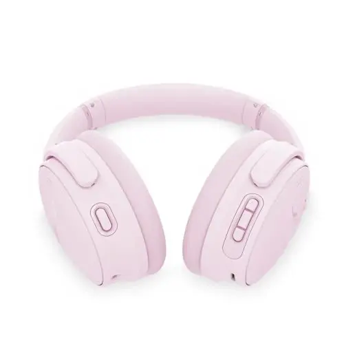 Bose QuietComfort Headphones - Wireless Bluetooth Headphones, Active Over Ear Noise Cancelling and Mic, USB-C Charging, Deep Bass, Up to 24 Hours of Playtime, Petal Pink - Limited Edition Color - 4