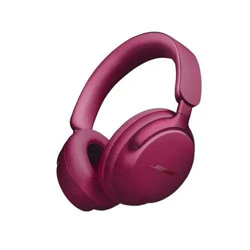Bose QuietComfort Ultra Bluetooth Headphones, Wireless Headphones with Spatial Audio, Over Ear Noise Cancelling with Mic, Up to 24 Hours of Playtime, Deep Plum - Limited Edition Color - 1