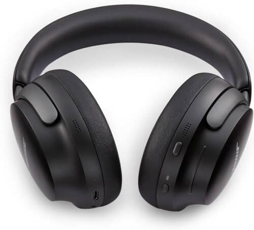 Bose QuietComfort Ultra Bluetooth Kulaklıklar, Mekansal Sesli Kablosuz Kulaklıklar, Kulak Üstü Gürültü Önleyici Kulaklıklar Mikrofonlu, 24 Saate Kadar Pil Ömrü, Siyah - 6