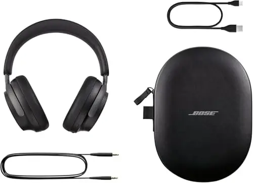 Bose QuietComfort Ultra Bluetooth Quloqchinlari, Fazoliy Tovushli Simsiz Quloqchinlar, Mikrofonli Shovqinni Bekituvchi Quloqchinlar, 24 soatgacha Batareya Muddati, Qora - 4