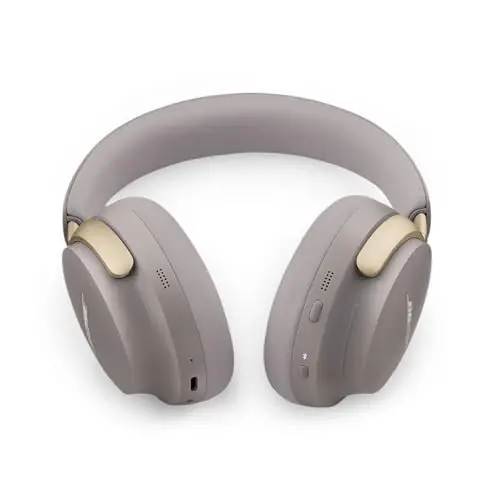 Bose QuietComfort Ultra Wireless Noise Cancelling Over-Ear Headphones - Sandstone, Base - 4