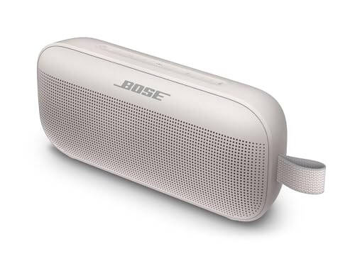 Bose SoundLink Flex Bluetooth Hoparlör, Mikrofonlu Taşınabilir Hoparlör, Seyahat, Açık Hava ve Havuz Kullanımı İçin Kablosuz Su Geçirmez Hoparlör, Beyaz - 1