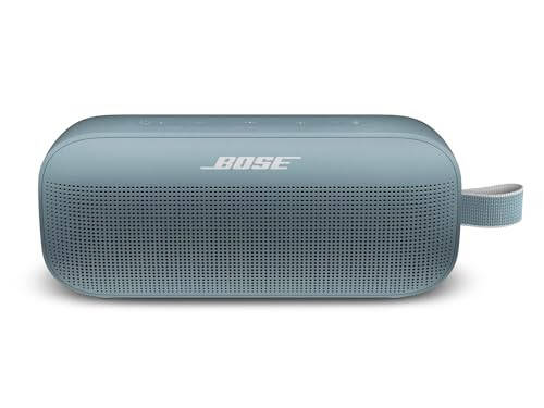 Bose SoundLink Flex Bluetooth Hoparlör, Mikrofonlu Taşınabilir Hoparlör, Seyahat, Açık Hava ve Havuz Kullanımı İçin Kablosuz Su Geçirmez Hoparlör, Taş Mavisi - 9