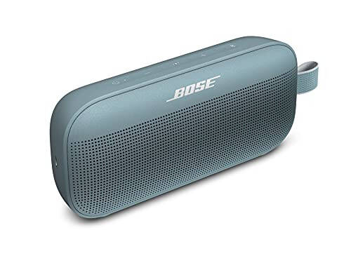 Bose SoundLink Flex Bluetooth Karnay, Mikrofonli Ko'chma Karnay, Sayohat, Tashqi va Hovuz Foydalanish Uchun Simsiz Su O'tkazmaydigan Karnay, Tosh Ko'k - 1