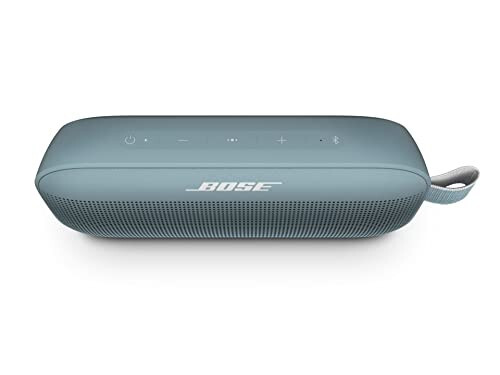 Bose SoundLink Flex Bluetooth-колонка, Портативная колонка с микрофоном, Беспроводная водонепроницаемая колонка для путешествий, отдыха на открытом воздухе и использования у бассейна, Каменный синий - 4