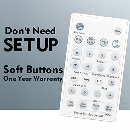 Replacement Remote Control for Bose Wave Sound Touch Music Radio System I II III IV - Without Battery White Color - 4