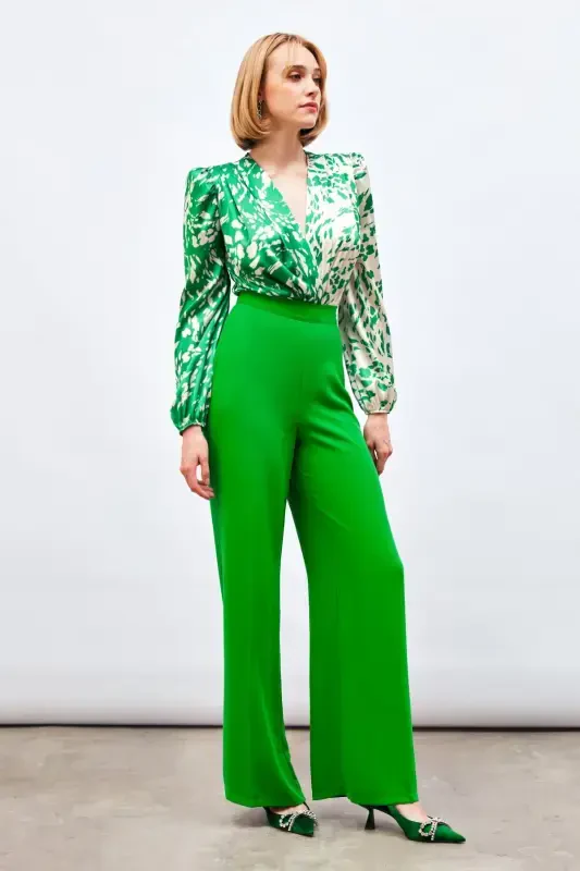 Bo'shashgan Krep Shimlar - Yashil - 4