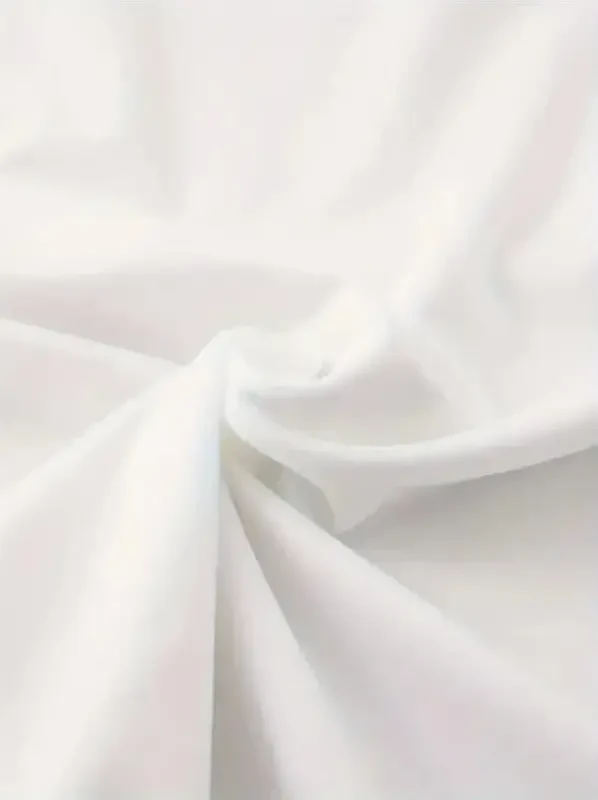 Bosma naqshli keng bichimli futbolka - Oq - 2