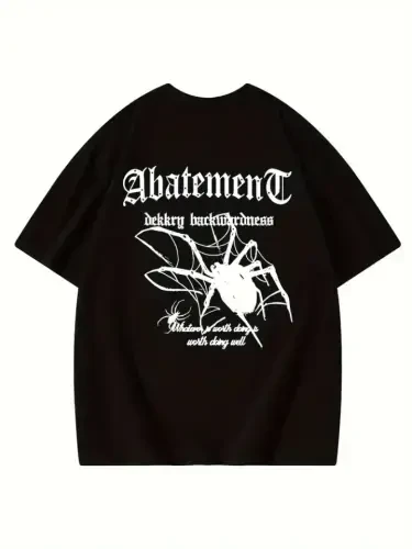 Bosma naqshli keng bichimli futbolka - qora - 3