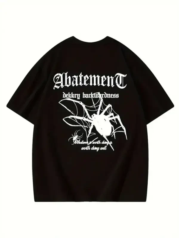 Bosma naqshli keng bichimli futbolka - qora - 3