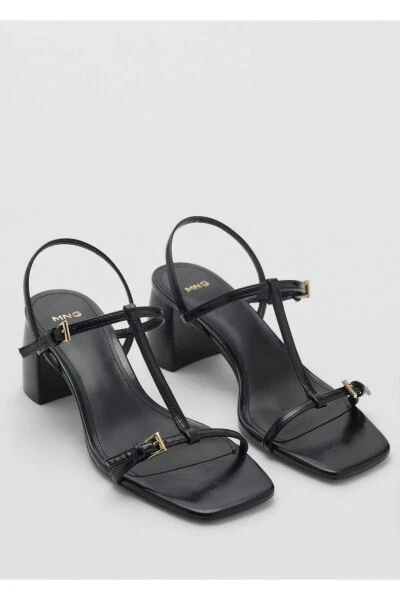 Босоножки на высоком каблуке с пряжкой - MANGO