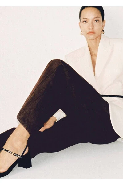 Босоножки на высоком каблуке с пряжкой - MANGO (1)