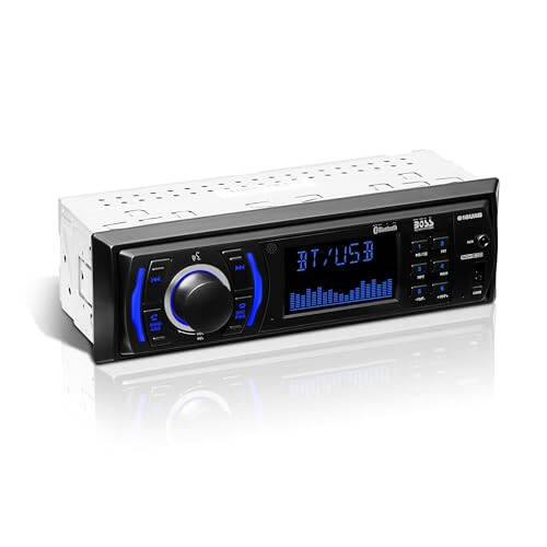 BOSS Audio Systems 616UAB Bluetoothli Avtostereosi - Yagona DIN, MP3, USB, Aux kirishli, AM/FM, CD/DVD pleyeri yo'q - 1
