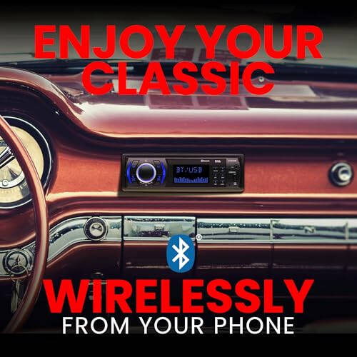 BOSS Audio Systems 616UAB Car Stereo with Bluetooth - Single DIN, MP3, USB, Aux-in, AM/FM, No CD/DVD Player - 4