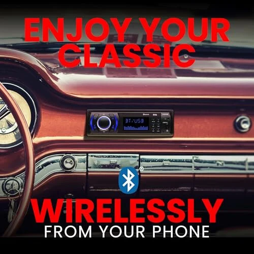 BOSS Audio Systems 616UAB Car Stereo with Bluetooth - Single DIN, MP3, USB, Aux-in, AM/FM, No CD/DVD Player - 4