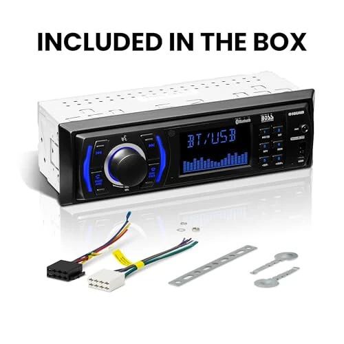 BOSS Audio Systems 616UAB Car Stereo with Bluetooth - Single DIN, MP3, USB, Aux-in, AM/FM, No CD/DVD Player - 6