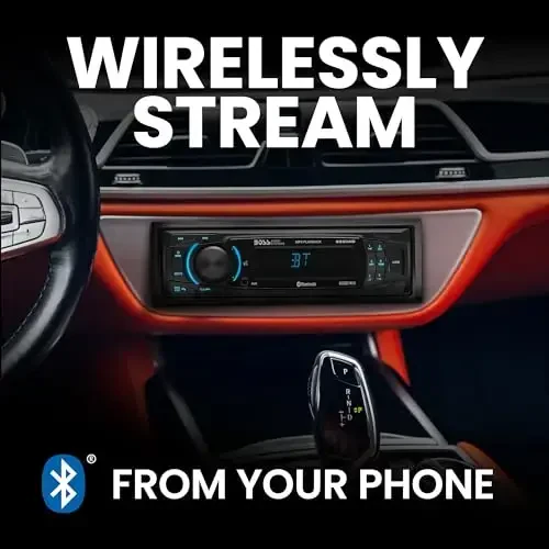 BOSS Audio Systems 625UAB Single DIN Car Stereo with Bluetooth - No CD DVD Player, AM/FM Radio Receiver, Aux Input, USB - 3