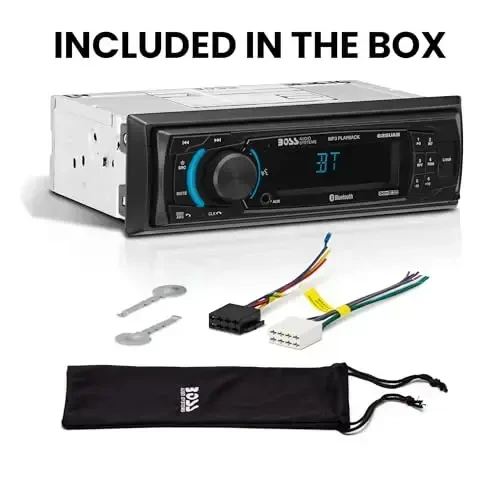BOSS Audio Systems 625UAB Single DIN Car Stereo with Bluetooth - No CD DVD Player, AM/FM Radio Receiver, Aux Input, USB - 6