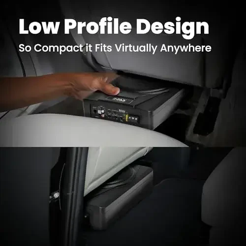 BOSS Audio Systems BASS10 Amplified Car Subwoofer - Low Profile, 10 Inch Subwoofer, Remote Subwoofer Control, for Vehicles Needing Bass with Limited Space, Remote Subwoofer Control - 3