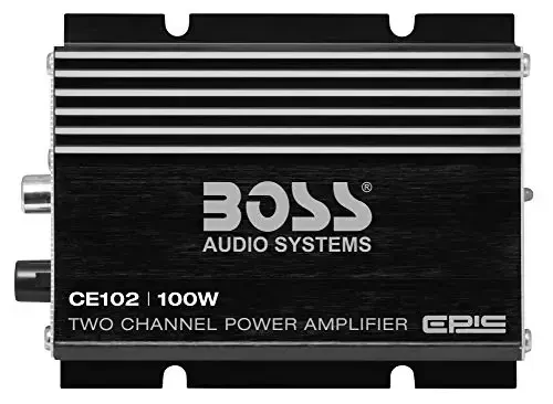 BOSS Audio Systems CE102 2-канальный автомобильный усилитель - 100 Вт, полный диапазон, класс A/B, IC (интегрированная схема) - 1