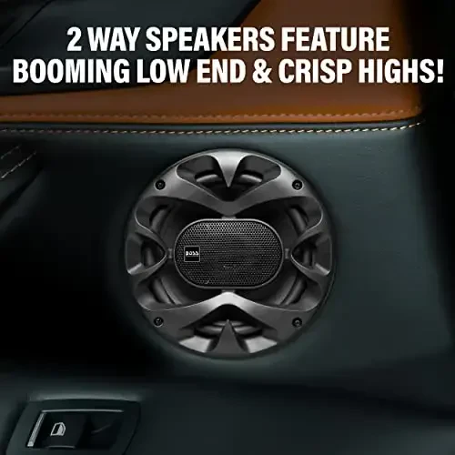 BOSS Audio Systems CH6520B 6.5 Dyumli Avtomobil Eshigi Karnaylari - Maks. 250 Vatt (Juft), Koaksiyal, 2 Yo'lli, To'liq Diapazon, 4 OModazones, Juft Sotiladi, Bocinas para Carro - 6