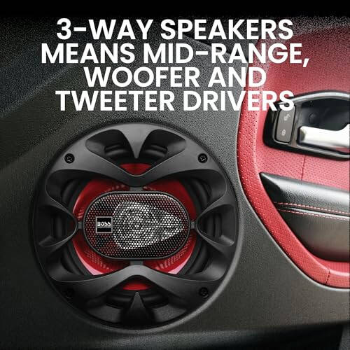 BOSS Audio Systems CH6530 Chaos Series 6.5 Inch Car Door Speakers - 300 Watts (Pair), 3 Way, Full Range, Tweeters, Coaxial, Sold in Pairs - 4