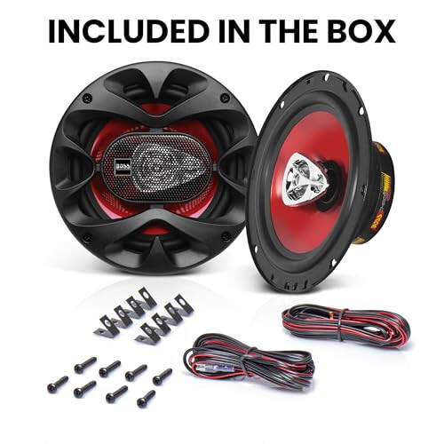 BOSS Audio Systems CH6530 Chaos Series 6.5 Inch Car Door Speakers - 300 Watts (Pair), 3 Way, Full Range, Tweeters, Coaxial, Sold in Pairs - 6