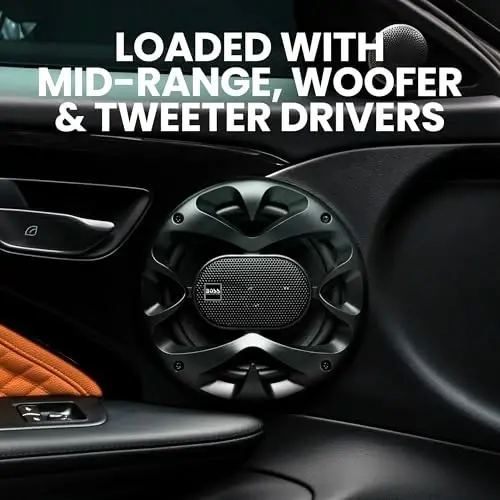 BOSS Audio Systems CH6530B 6.5 Inch Car Door Speakers - 300 Watts Max (Pair), Coaxial, 3 Way, Full Range, 4 OModazones, Sold in Pairs, Bocinas para Carro - 2