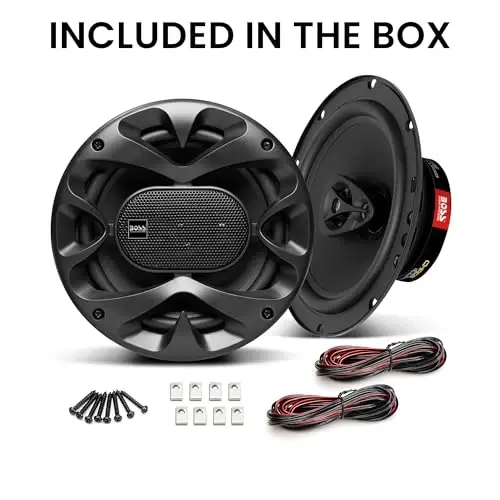 BOSS Audio Systems CH6530B 6.5 Inch Car Door Speakers - 300 Watts Max (Pair), Coaxial, 3 Way, Full Range, 4 OModazones, Sold in Pairs, Bocinas para Carro - 5