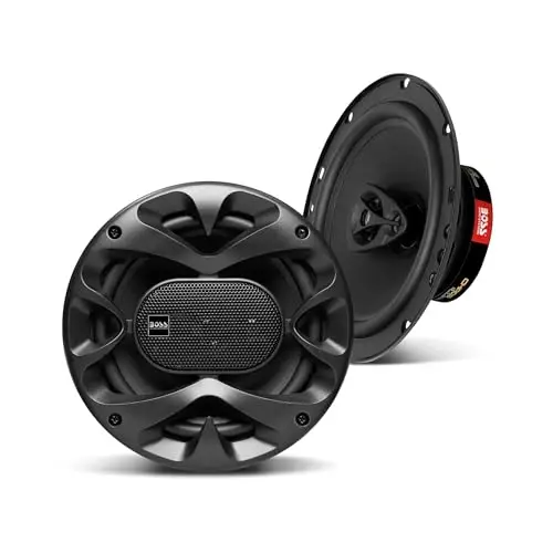 BOSS Audio Systems CH6530B 6.5 Inch Car Door Speakers - 300 Watts Max (Pair), Coaxial, 3 Way, Full Range, 4 OModazones, Sold in Pairs, Bocinas para Carro 