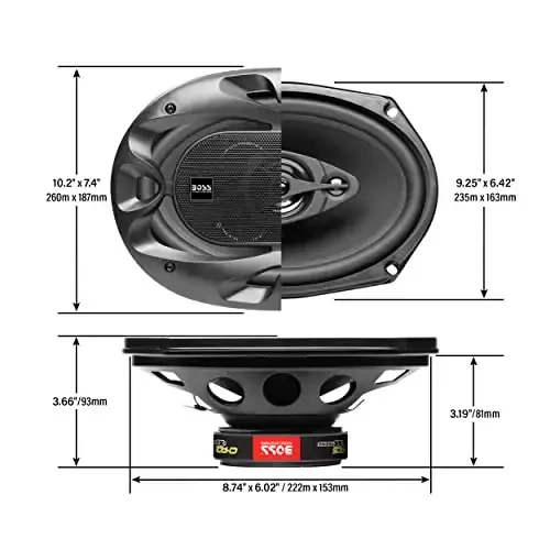 BOSS Audio Systems CH6930B Chaos Series 6 x 9 Inch Car Stereo Door Speakers - 400 Watts Max, 3 Way, Full Range Audio, Tweeters, Coaxial, Sold in Pairs - 3