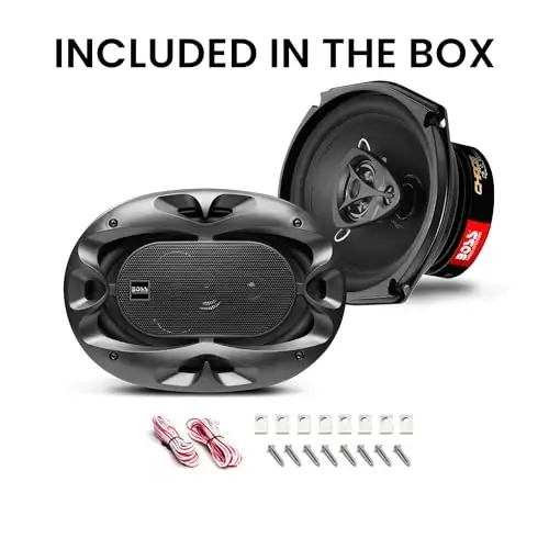 BOSS Audio Systems CH6930B Chaos Series 6 x 9 Inch Car Stereo Door Speakers - 400 Watts Max, 3 Way, Full Range Audio, Tweeters, Coaxial, Sold in Pairs - 6