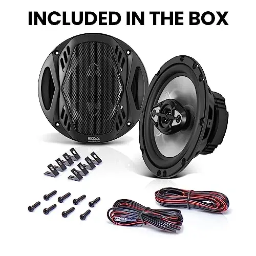 BOSS Audio Systems NX654 Onyx Series 6.5 Inch Car Door Speakers - 400 Watts (per pair), Coaxial, 4 Way, Full Range, 4 OModazones, Sold in Pairs, Bocinas Para Carro - 5