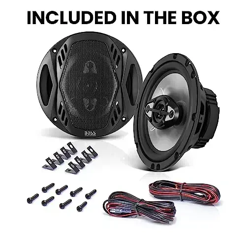 BOSS Audio Systems NX654 Onyx Series 6.5 Inch Car Door Speakers - 400 Watts (per pair), Coaxial, 4 Way, Full Range, 4 OModazones, Sold in Pairs, Bocinas Para Carro - 5