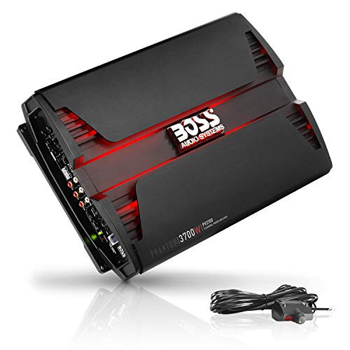 BOSS Audio Systems PV3700 5 Channel Car Stereo Amplifier – 3700 High Output, 5 Channel, 2/4 Ohm Stable, Low/High Level Inputs, High/Low Pass Crossover, Full Range, Bridgeable, for Subwoofer - 1