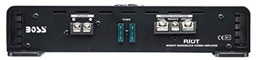 BOSS Audio Systems R1600M Monoblock Car Amplifier – 1600 W High Output, Low/High Level Inputs, Low Pass Crossover, Hook Up to Subwoofer for Bass - 5