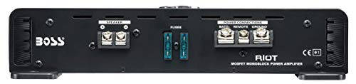 BOSS Audio Systems R1600M Monoblock Car Amplifier – 1600 W High Output, Low/High Level Inputs, Low Pass Crossover, Hook Up to Subwoofer for Bass - 5