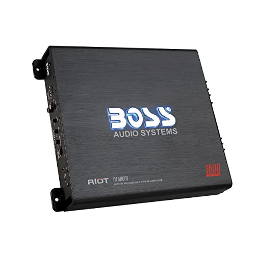 BOSS Audio Systems R1600M Monoblokli Avtomobil Amplifikatori – 1600 Vt Yuqori Chiqish, Past/Yuqori Darajadagi Kirishlar, Past Oʻtish Chastotasi, Bass uchun Subwooferga Ulanish - 2