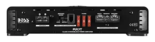 BOSS Audio Systems R3400D Class D Avtomobil Amplifikatori - 3400 Yuqori Chiqish, 1 Ohm Barqaror, Raqamli, Monoblok, Mosfet Quvvat Manbai, Subwooferlar uchun Zo'r - 6